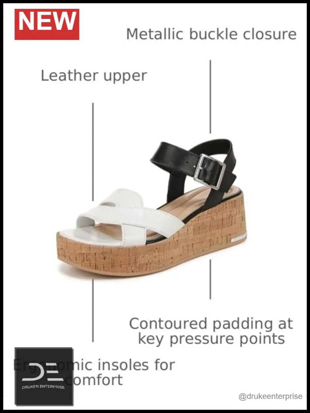 Franco Sarto Women's Tilly Espadrille Wedge Sandals Leather T-Strap Platform